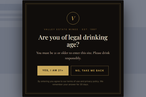 Age verification preset