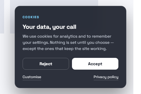 Cookie consent preset