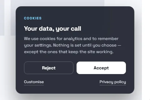 Cookie consent preset