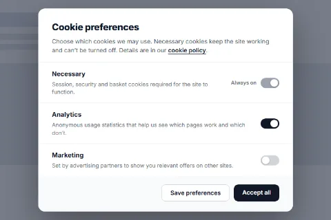 Cookie notice popup