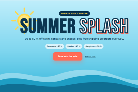 Summer splash template preset