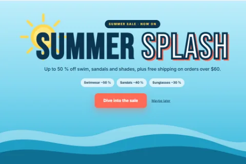 Summer splash template preset