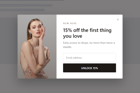 Fashion signup preset