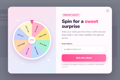 Spin to win preset